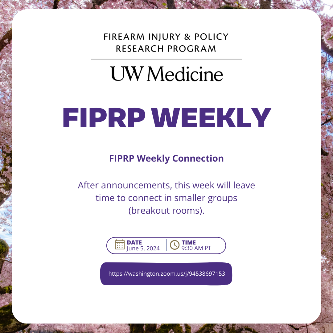 Flyer for June 5 FIPRP Weekly